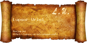 Lupsor Uriel névjegykártya